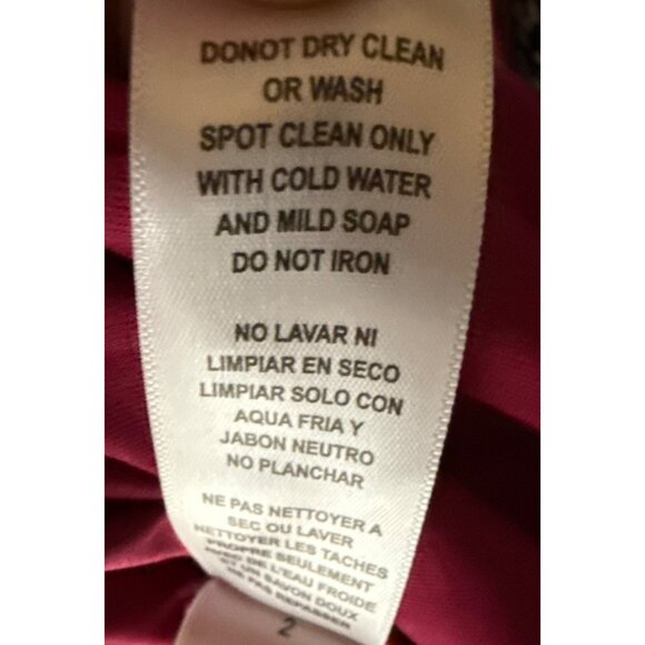 Adrianna Papell Embellished Rhinestones Kaftan Shift Dress Red Plum Size XS - Picture 15 of 16